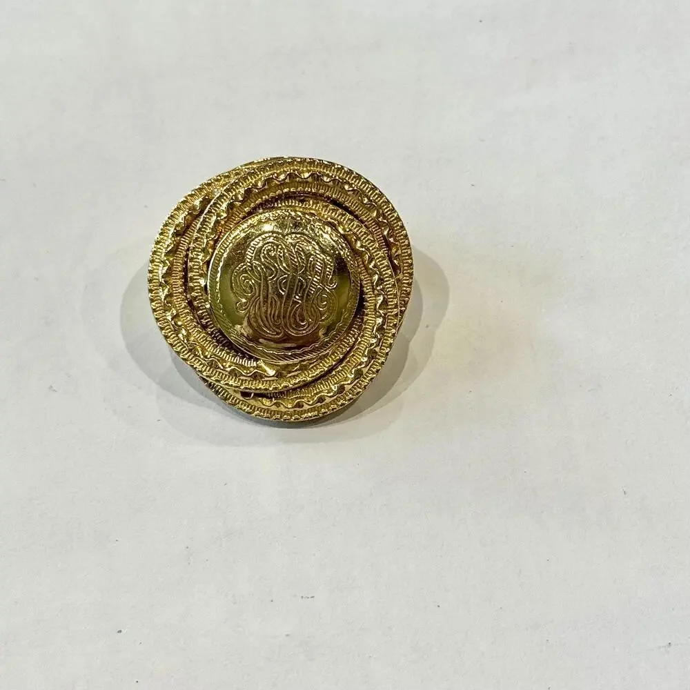 Gold Vintage Brooch‎ Pin Antique Jewelry Shawl Bag